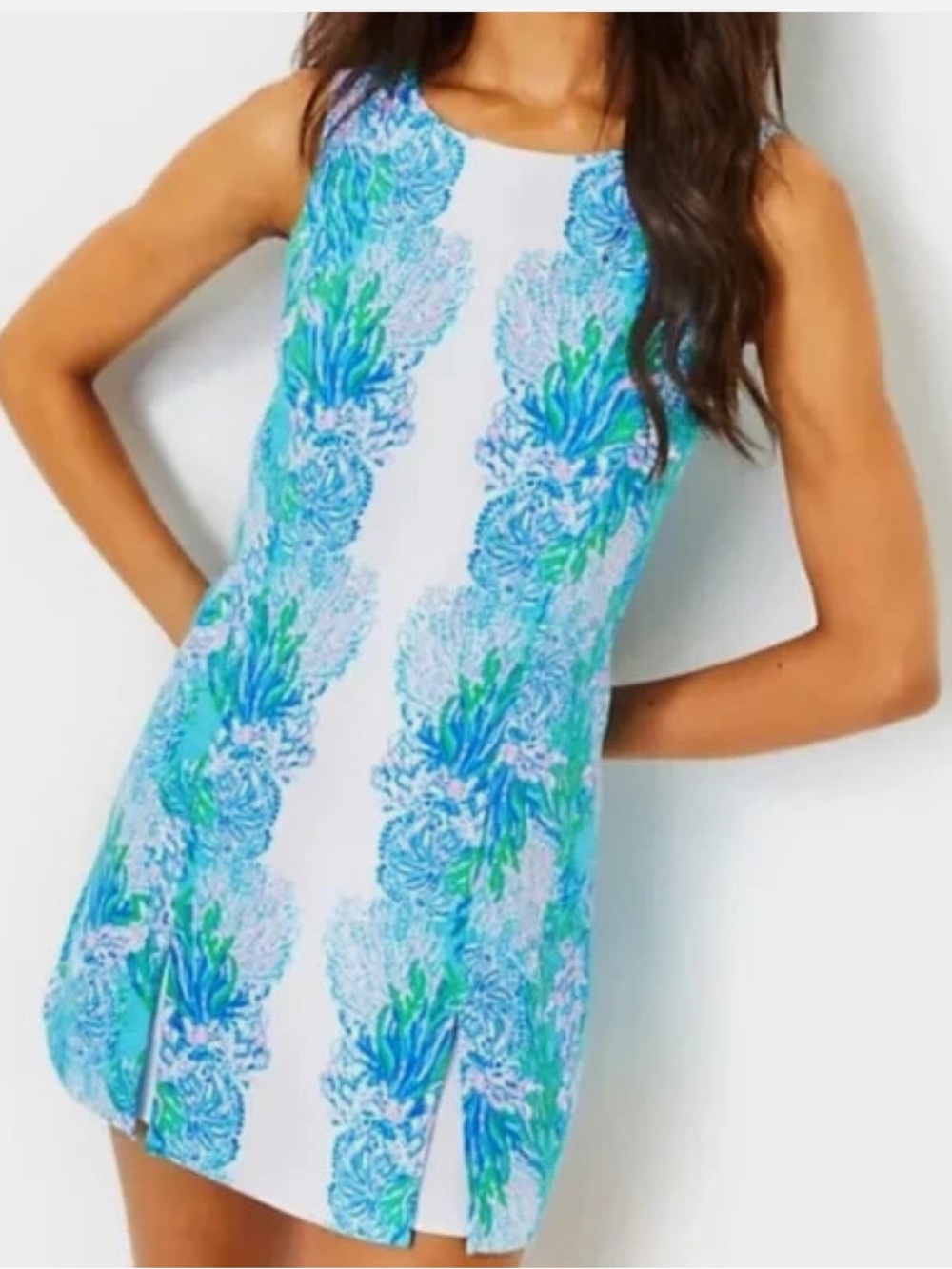 Lilly Pulitzer Cordelia Shift Romper Size 12 Las Olas Strong Current Sea - Picture 5 of 10